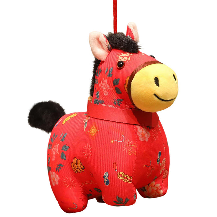 馬年用Buddha Stones赤紐中国結び 吊り下げ飾り - image 4