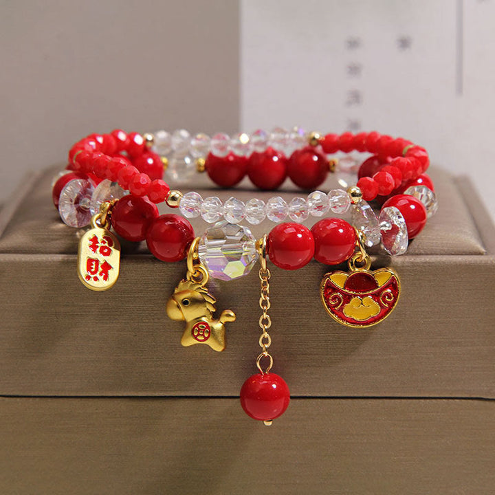 Buddha Stones午年インゴット豊かさのブレスレット - 富を引き寄せるインゴット馬（手首周り：14～15cm） - image 4