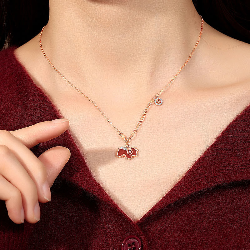 Buddha Stones馬年 レッドアゲート 925スターリングシルバー 自信のネックレスペンダント - image 3