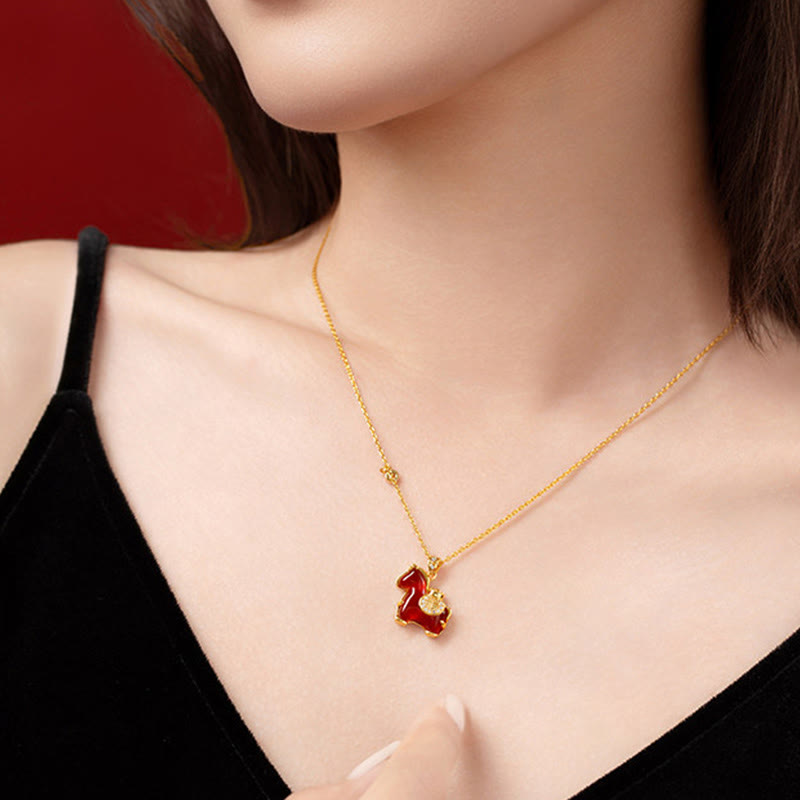 Buddha Stones馬年 赤瑪瑙 自信のネックレスペンダント - image 4