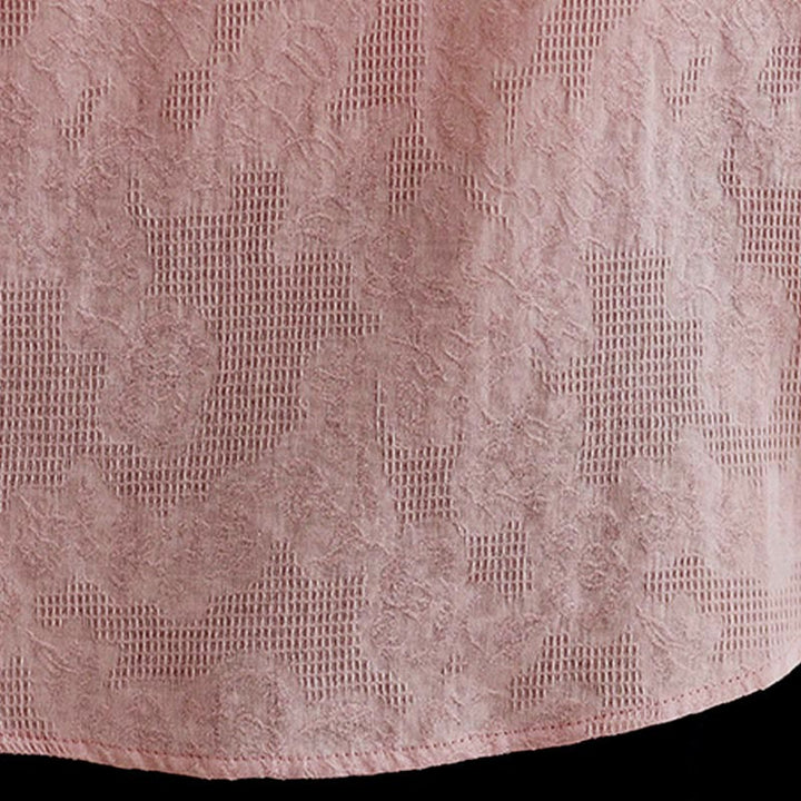 Buddha Stones春の伝統的な花柄フロッグボタンスタンドカラー長袖レディースコットンシャツ - image 13