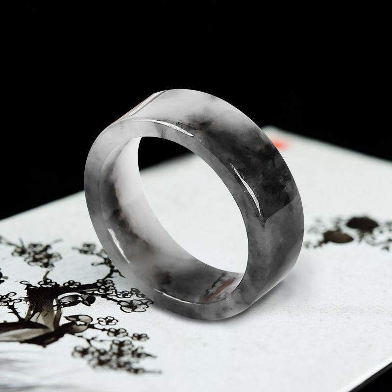 Buddha Stones 翡翠の豊かさの幸運の指輪 - image 3