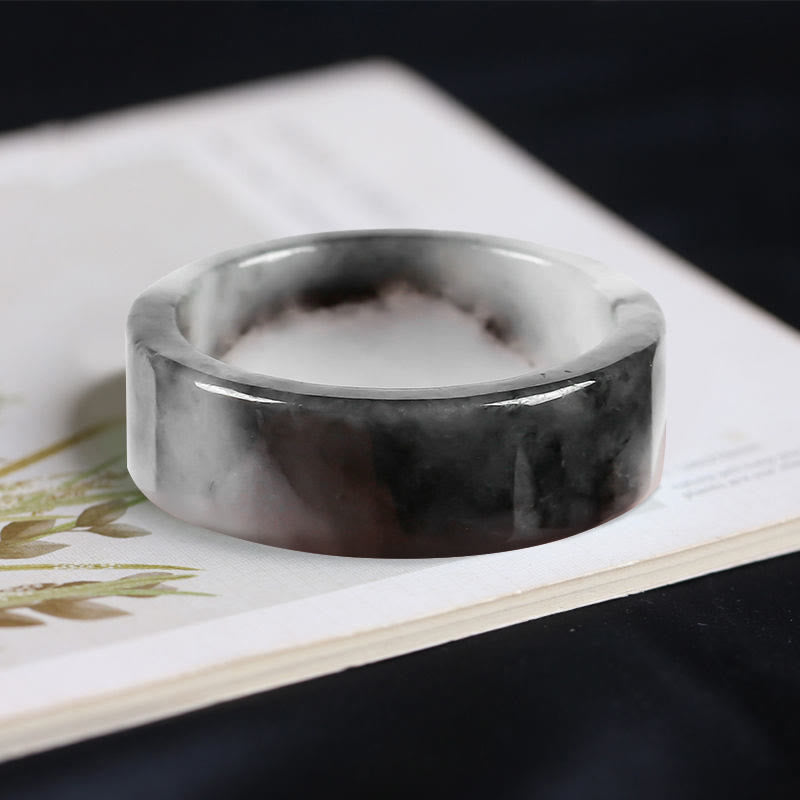 Buddha Stones 翡翠の豊かさの幸運の指輪 - image 2