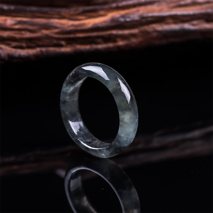 Buddha Stones 翡翠の豊かさと幸運の豊かさの指輪 - ジェイド - 21mm - image 1