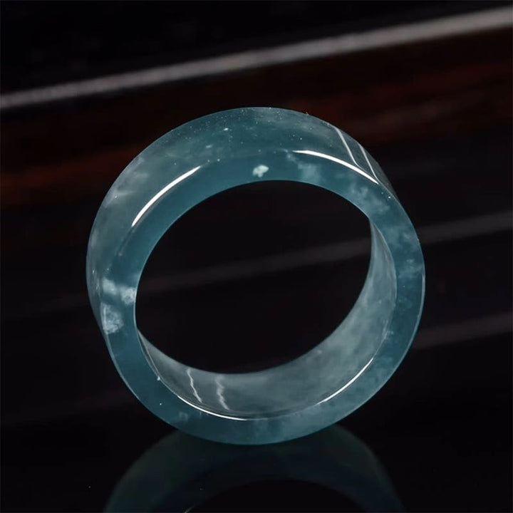 Buddha Stones 翡翠の幸運と豊穣の豊かさの指輪 - image 1