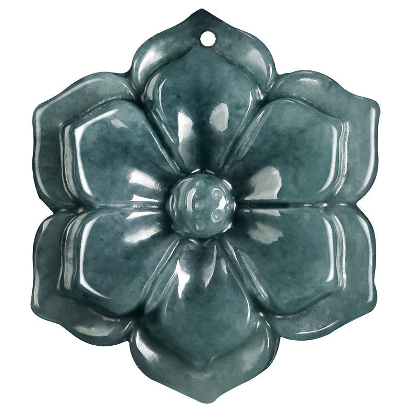 Buddha Stones 桃の花翡翠豊かさのネックレスペンダント - image 6