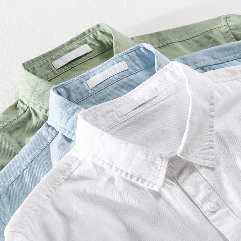 Buddha Stones 夏用ボタンダウンシャツ 装飾ポケット2つ付き メンズ 半袖 コットンシャツ - image 17