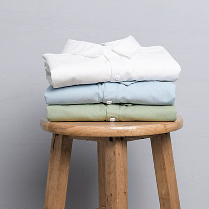 Buddha Stones 夏用ボタンダウンシャツ 装飾ポケット2つ付き メンズ 半袖 コットンシャツ - image 16