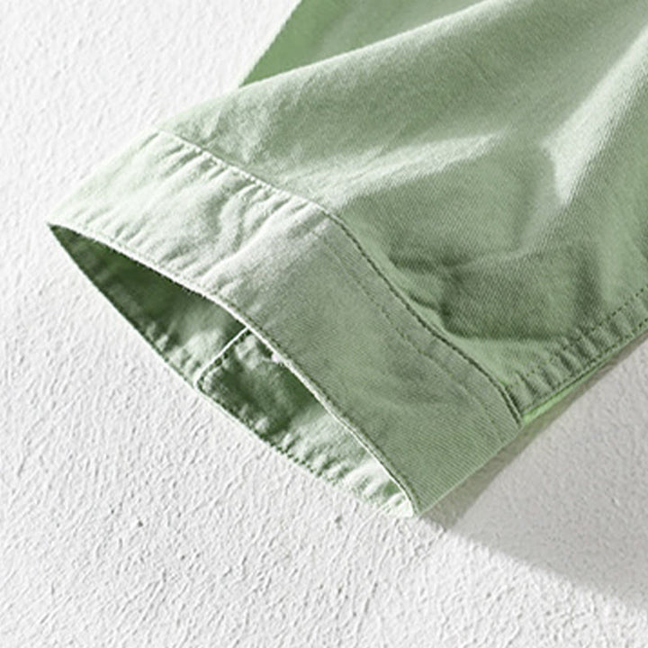 Buddha Stones 夏用ボタンダウンシャツ 装飾ポケット2つ付き メンズ 半袖 コットンシャツ - image 11