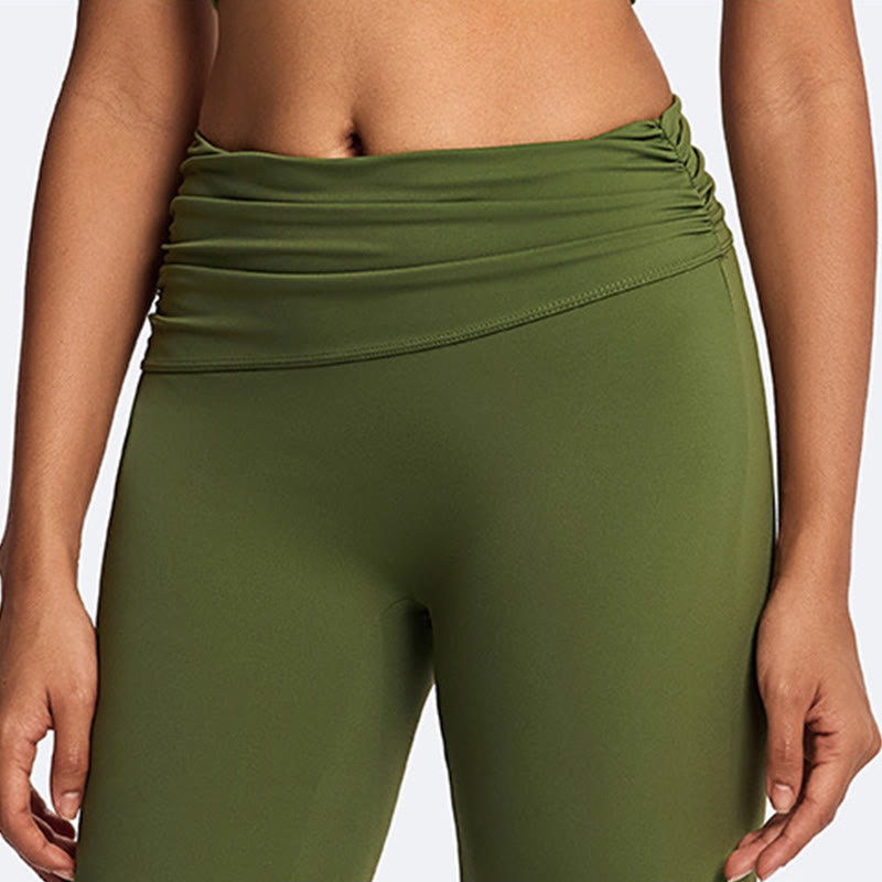 Buddha Stones スポーツフィットネスヨガ用無地クロップホルターバックレスノースリーブトップスストレートレッグパンツ - image 11