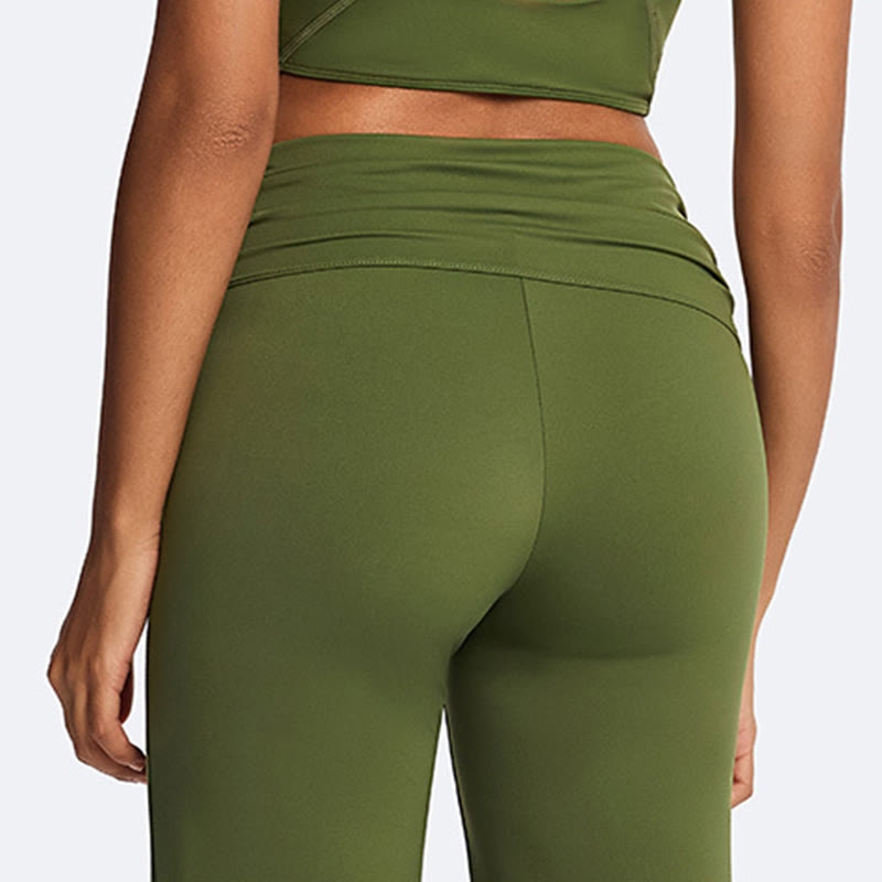 Buddha Stones スポーツフィットネスヨガ用無地クロップホルターバックレスノースリーブトップスストレートレッグパンツ - image 12