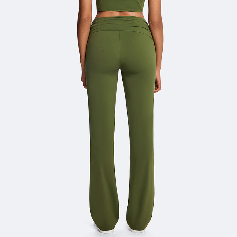 Buddha Stones スポーツフィットネスヨガ用無地クロップホルターバックレスノースリーブトップスストレートレッグパンツ - image 17