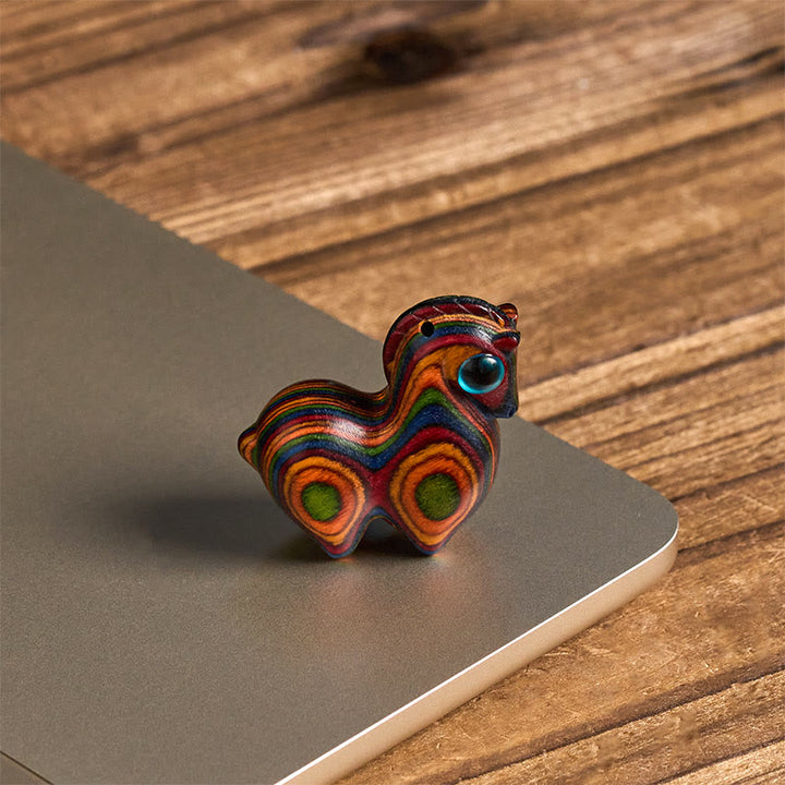 午年Buddha Stones彫刻唐馬レインボーユーカリ創造性デスク装飾 - image 2