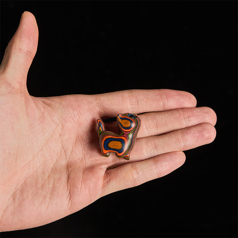 かわいい子猫のレインボーユーカリ彫刻のBuddha Stonesのストレス軽減装飾 - image 4