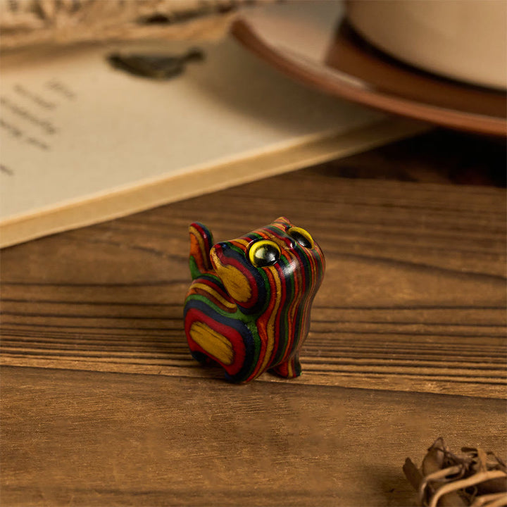 かわいい子猫のレインボーユーカリ彫刻のBuddha Stonesのストレス軽減装飾 - image 8