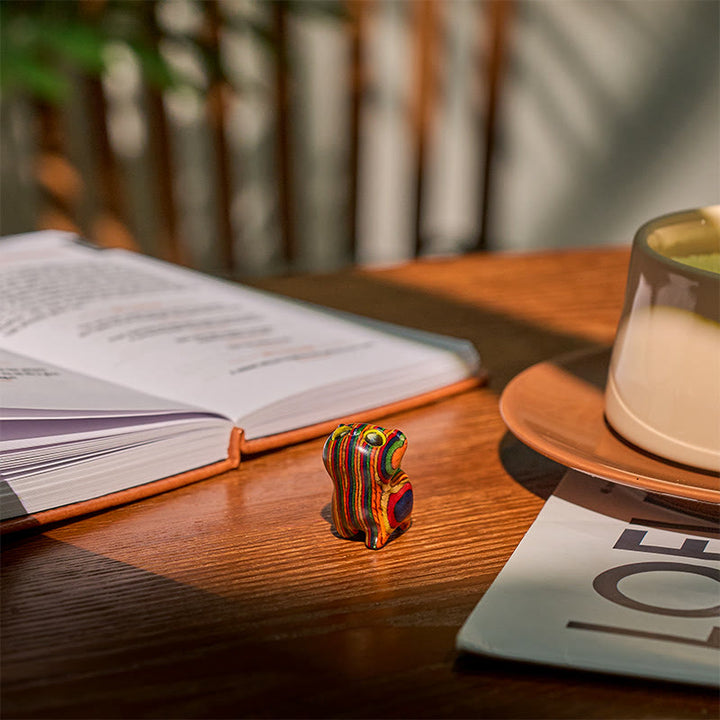 かわいい子猫のレインボーユーカリ彫刻のBuddha Stonesのストレス軽減装飾 - image 10