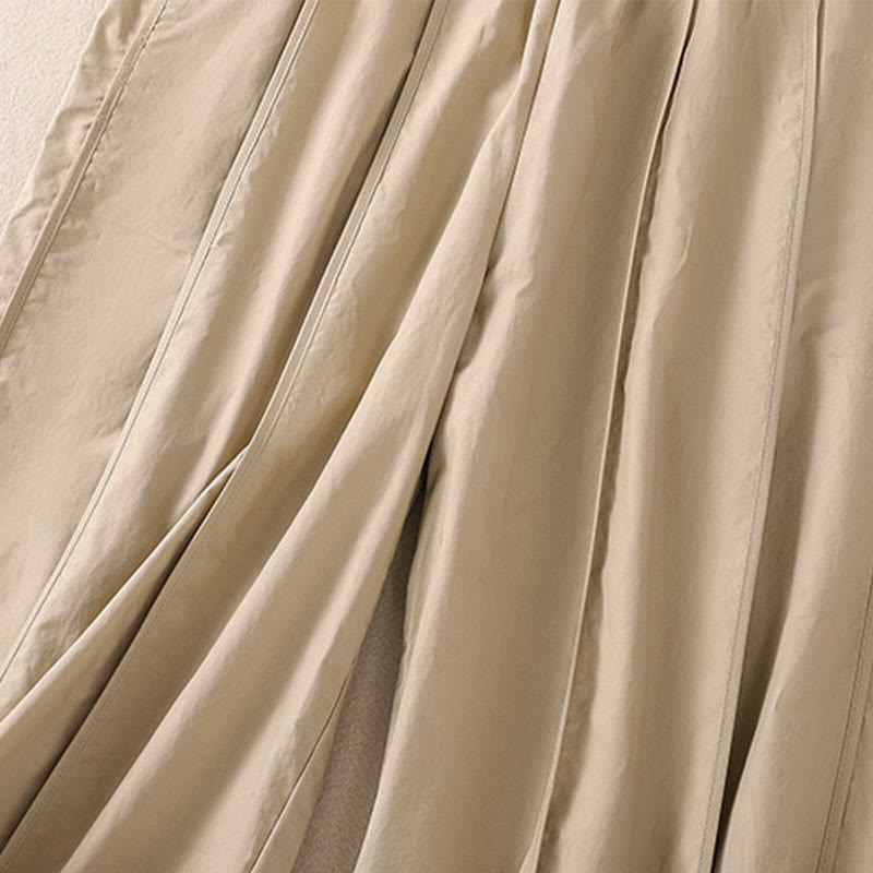 Buddha Stones 夏用シンプル無地ハイウエストプリーツレディースハーレムパンツ（ポケット付き） - image 16