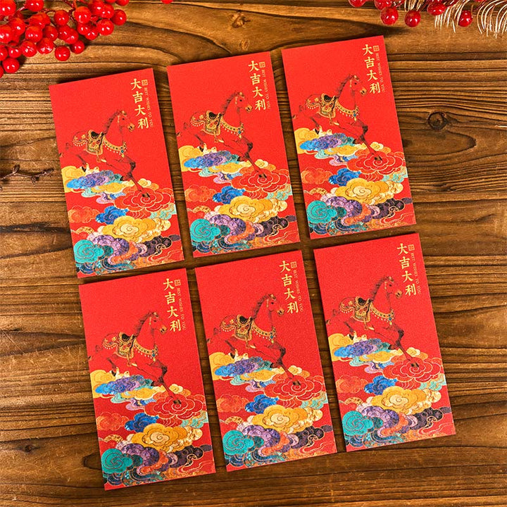 Buddha Stones午年 2026 新年の祝福 6個入り 中国製 赤い封筒 - 幸運を祈る赤い封筒 - image 11