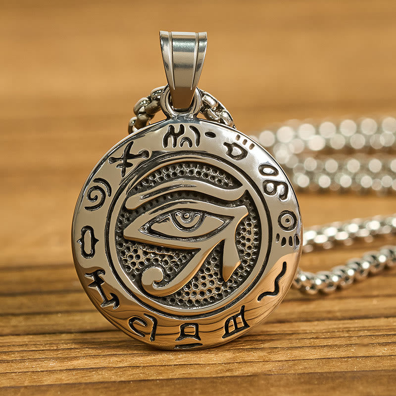 Buddha Stonesチタンスチール イービルアイ バランス ネックレス ペンダント - image 2