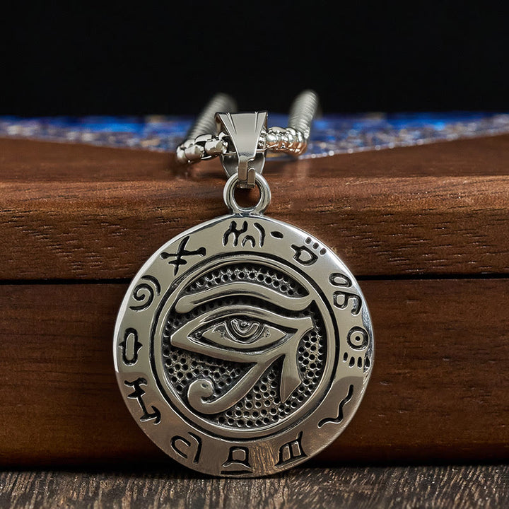 Buddha Stonesチタンスチール イービルアイ バランス ネックレス ペンダント - image 3