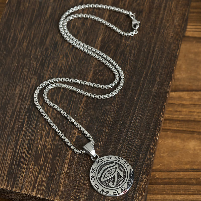 Buddha Stonesチタンスチール イービルアイ バランス ネックレス ペンダント - image 4