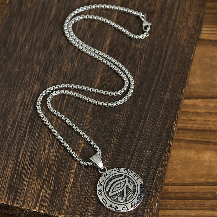 Buddha Stonesチタンスチール イービルアイ バランス ネックレス ペンダント - image 4