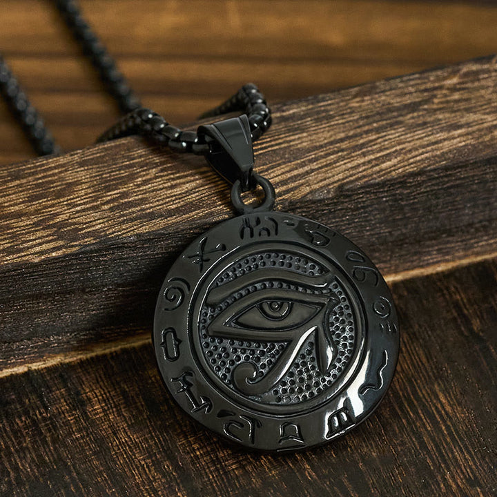 Buddha Stonesチタンスチール イービルアイ バランス ネックレス ペンダント - ブラックチタンスチールイーヴィルアイ - image 12