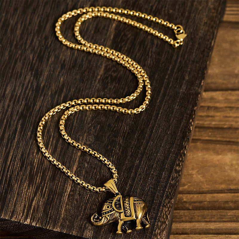 Buddha Stonesチタン鋼象強化ネックレスペンダント - image 11