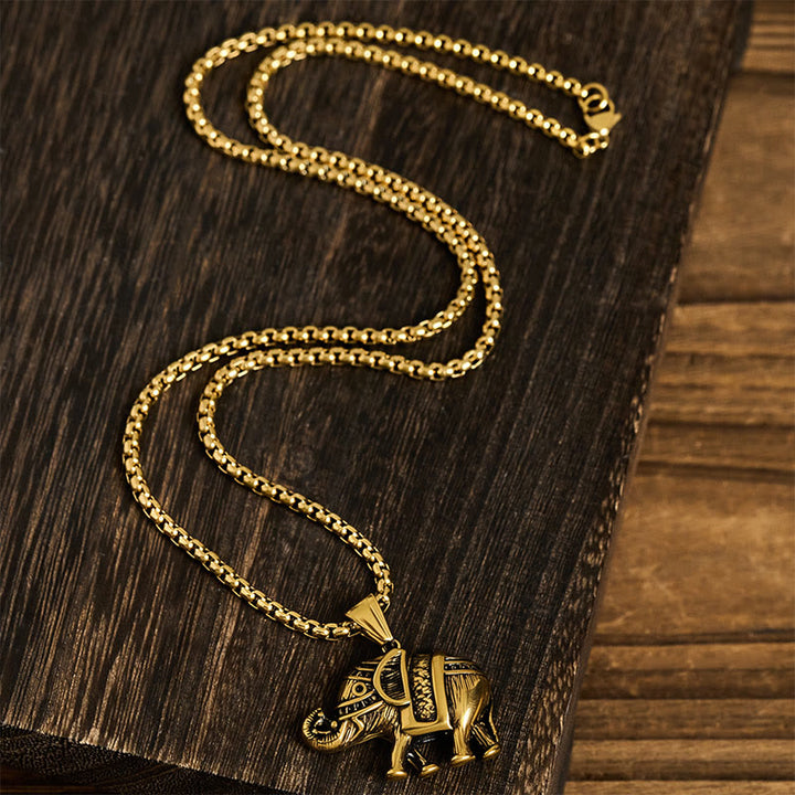 Buddha Stonesチタン鋼象強化ネックレスペンダント - image 11