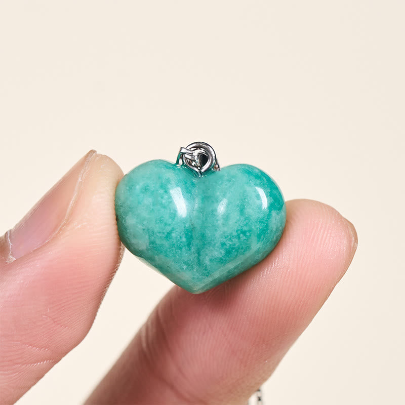 Buddha Stonesハートデザインアメジストトパーズピンククリスタルオパールタイガーアイホワイトクリスタルレッドジャスパーアマゾナイトグリーンアベンチュリンブラックオブシディアンシトリンバランスネックレスペンダント - image 33