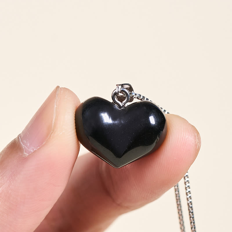 Buddha Stonesハートデザインアメジストトパーズピンククリスタルオパールタイガーアイホワイトクリスタルレッドジャスパーアマゾナイトグリーンアベンチュリンブラックオブシディアンシトリンバランスネックレスペンダント - image 41