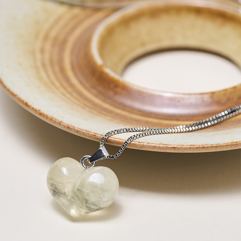 Buddha Stonesハートデザインアメジストトパーズピンククリスタルオパールタイガーアイホワイトクリスタルレッドジャスパーアマゾナイトグリーンアベンチュリンブラックオブシディアンシトリンバランスネックレスペンダント - image 46