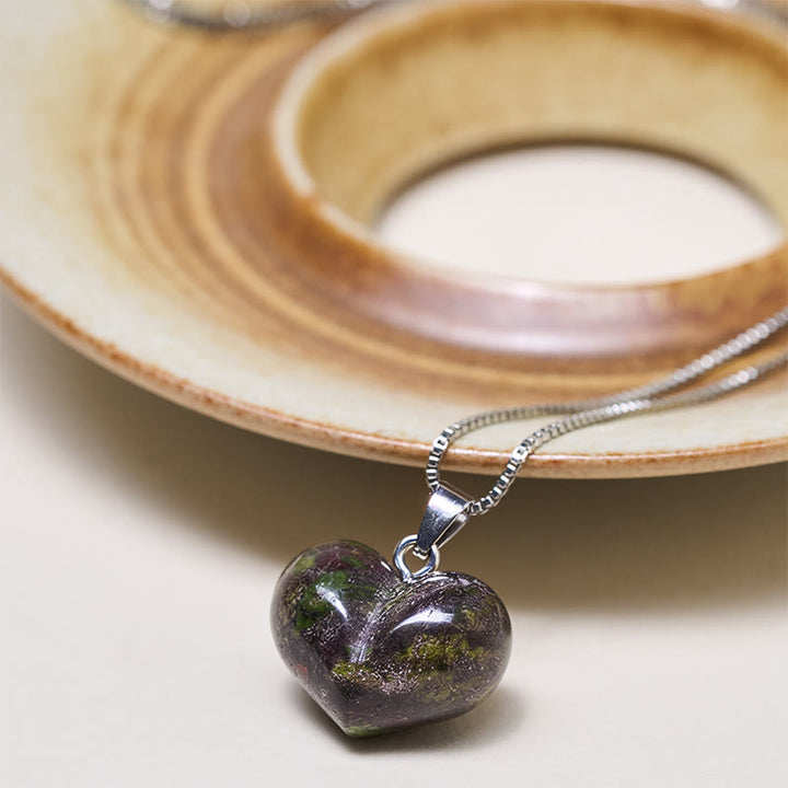 Buddha Stonesハートデザインアメジストトパーズピンククリスタルオパールタイガーアイホワイトクリスタルレッドジャスパーアマゾナイトグリーンアベンチュリンブラックオブシディアンシトリンバランスネックレスペンダント - image 11