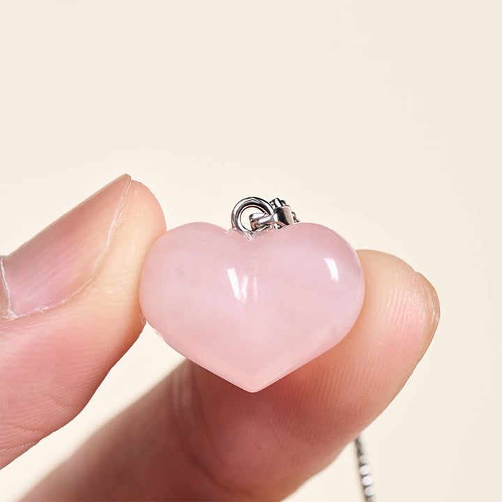 Buddha Stonesハートデザインアメジストトパーズピンククリスタルオパールタイガーアイホワイトクリスタルレッドジャスパーアマゾナイトグリーンアベンチュリンブラックオブシディアンシトリンバランスネックレスペンダント - image 13