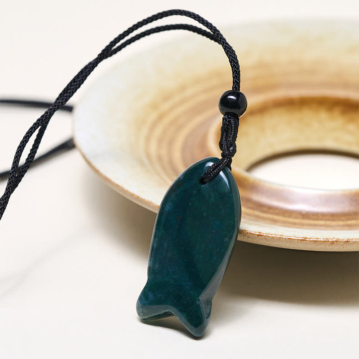 Buddha Stones鯉クリスタル インド瑪瑙 アメジスト トパーズ レッドジャスパー成就温もり ネックレス ペンダント - image 8