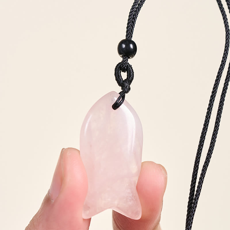 Buddha Stones鯉クリスタル インド瑪瑙 アメジスト トパーズ レッドジャスパー成就温もり ネックレス ペンダント - image 2