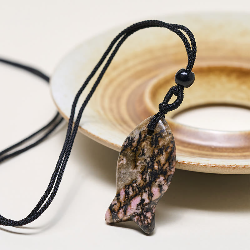 Buddha Stones鯉クリスタル インド瑪瑙 アメジスト トパーズ レッドジャスパー成就温もり ネックレス ペンダント - image 28