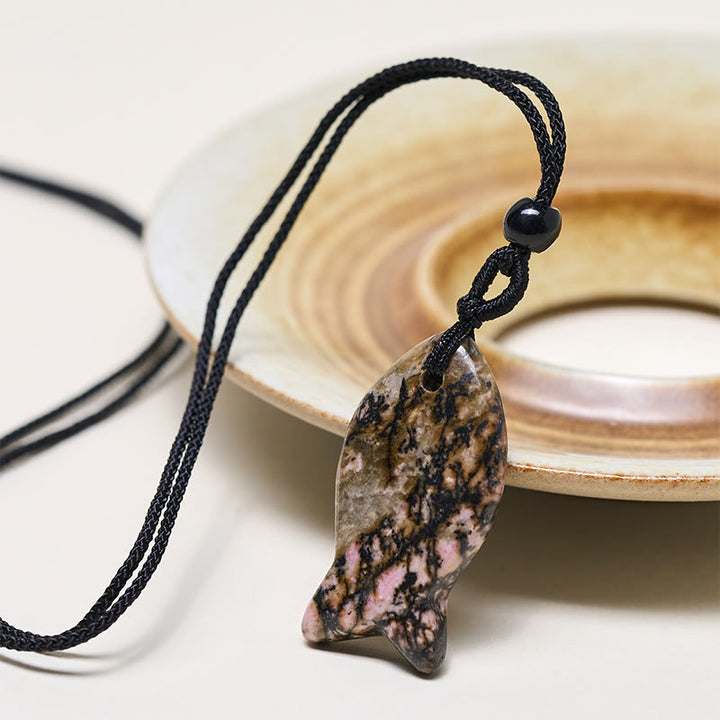 Buddha Stones鯉クリスタル インド瑪瑙 アメジスト トパーズ レッドジャスパー成就温もり ネックレス ペンダント - image 28