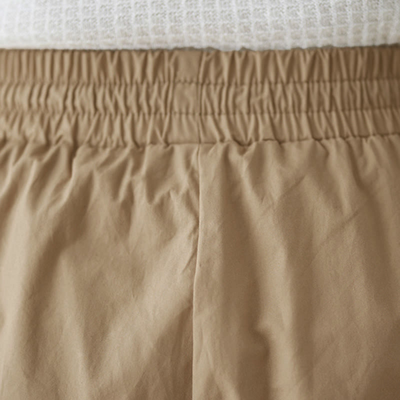 Buddha Stones プレーンなボタン付きサイドデザインカプリクロップドレディースワイドレッグパンツ（ポケット付き） - image 23