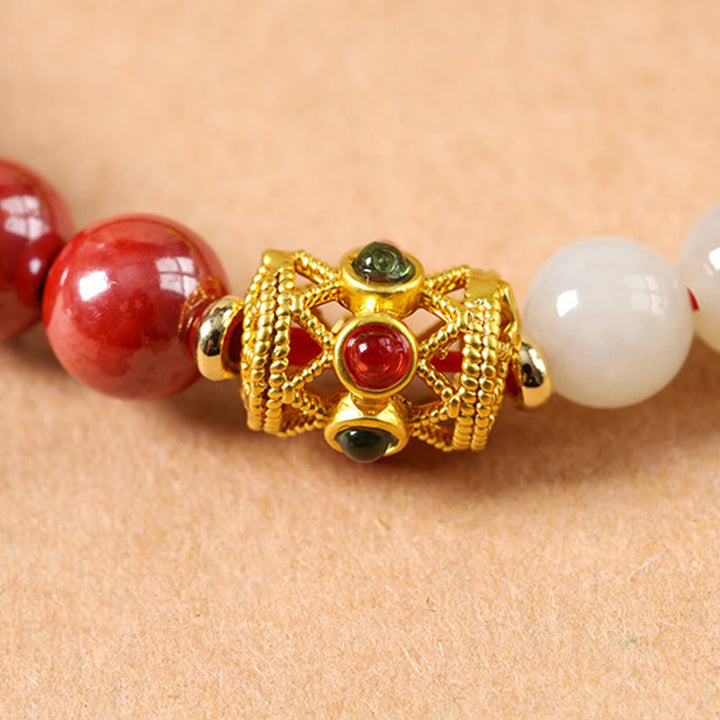Buddha Stones 午年 辰砂銅和田翡翠 集中ブレスレット - image 16