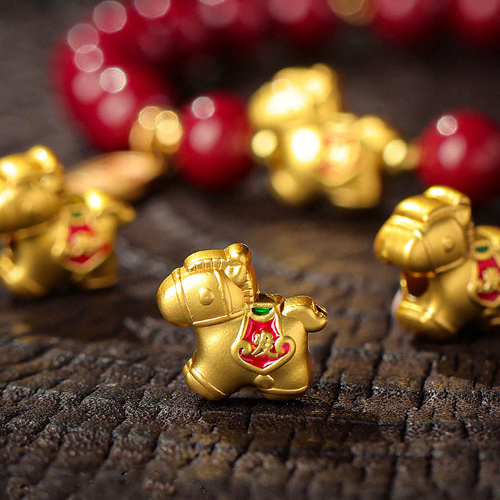 Buddha Stones 午年の辰砂の良縁祈願ブレスレット - image 14