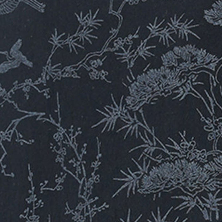 Buddha Stones 夏用 鶴 松 柄 唐装 メンズ フロッグボタン 半袖 コットンシャツ ポケット付き - image 6