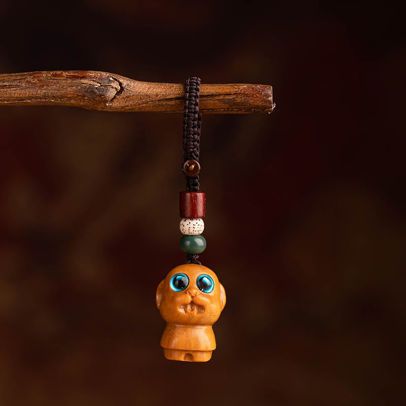 Buddha Stones 午年 紅檀 星月 菩提樹良縁祈願キーホルダー - 紅檀星月菩提種子犬 - image 41