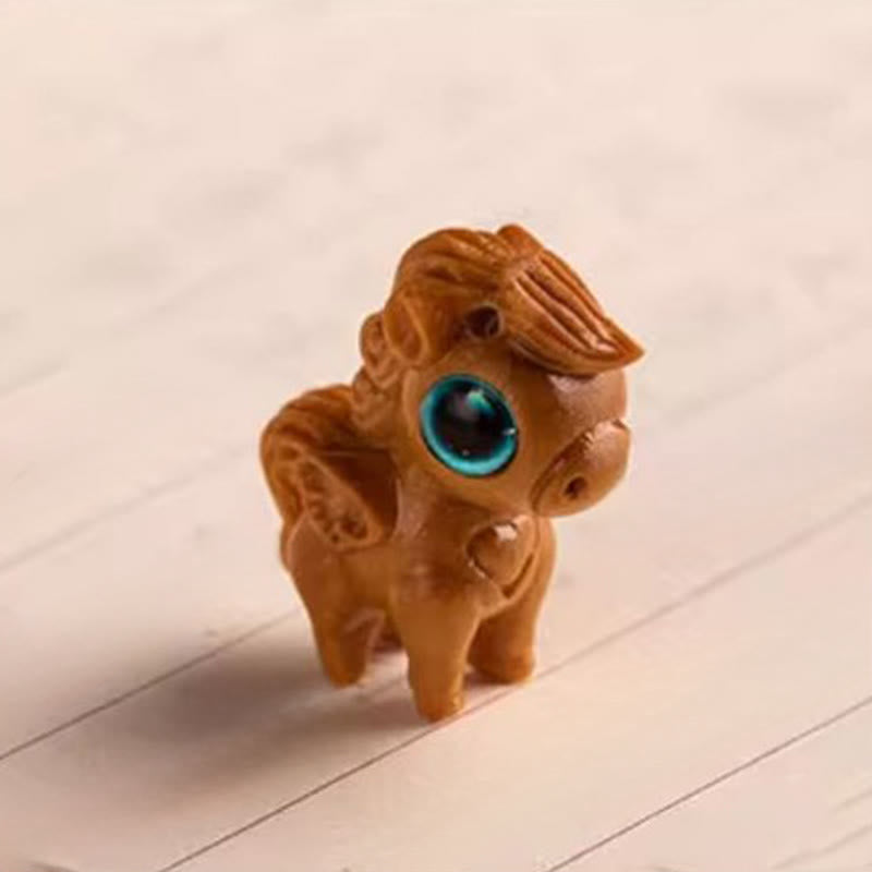 Buddha Stones 午年 紅檀 星月 菩提樹良縁祈願キーホルダー - image 1