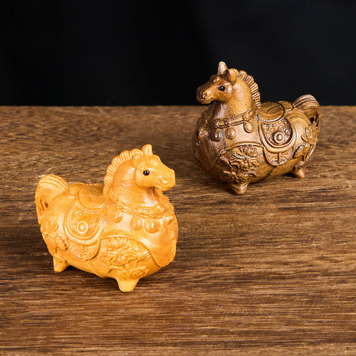 Buddha Stones ミニ 午年 蓮 黒檀 リンデンウッド 緑 白檀 飾り 5.5*5*3.2cm - image 13