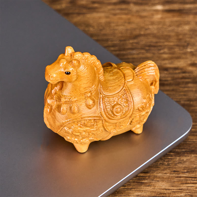 Buddha Stones ミニ 午年 蓮 黒檀 リンデンウッド 緑 白檀 飾り 5.5*5*3.2cm - image 2