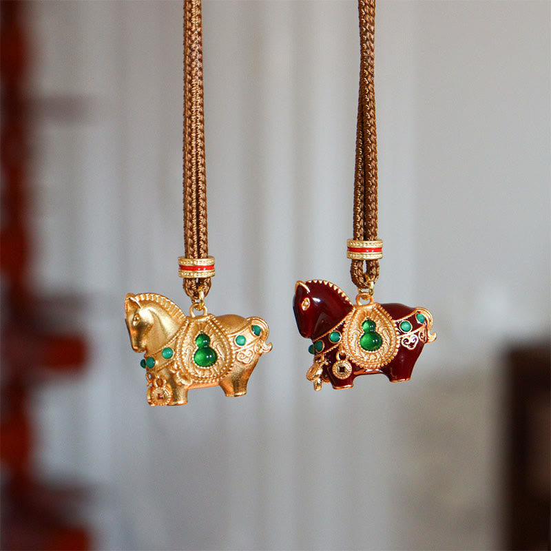 Buddha Stones 午年 銅真鍮 バランスネックレスペンダント - image 7