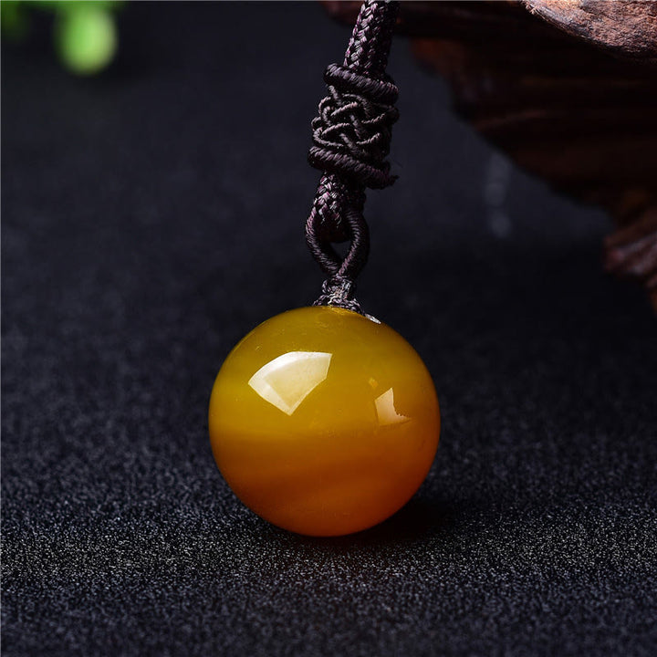 Buddha Stones アメジスト、イエローアゲート、各種アゲート、ピンククリスタル、ラズライト、ラピスラズリ、バランスネックレス、ペンダント - イエローアゲート - image 3