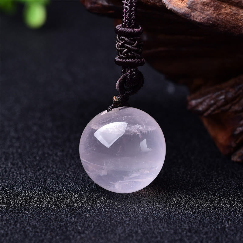 Buddha Stones アメジスト、イエローアゲート、各種アゲート、ピンククリスタル、ラズライト、ラピスラズリ、バランスネックレス、ペンダント - ピンククリスタル - image 13