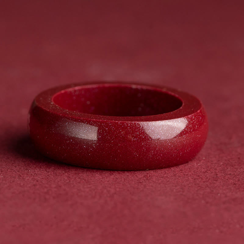 Buddha Stones 中国の干支、午年の辰砂の良縁祈願リング - image 24